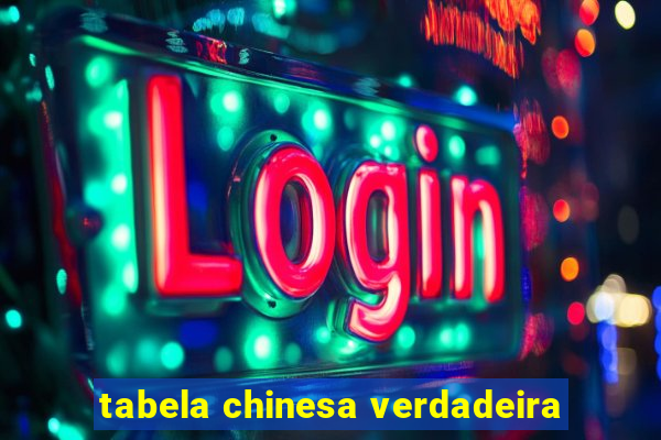 tabela chinesa verdadeira